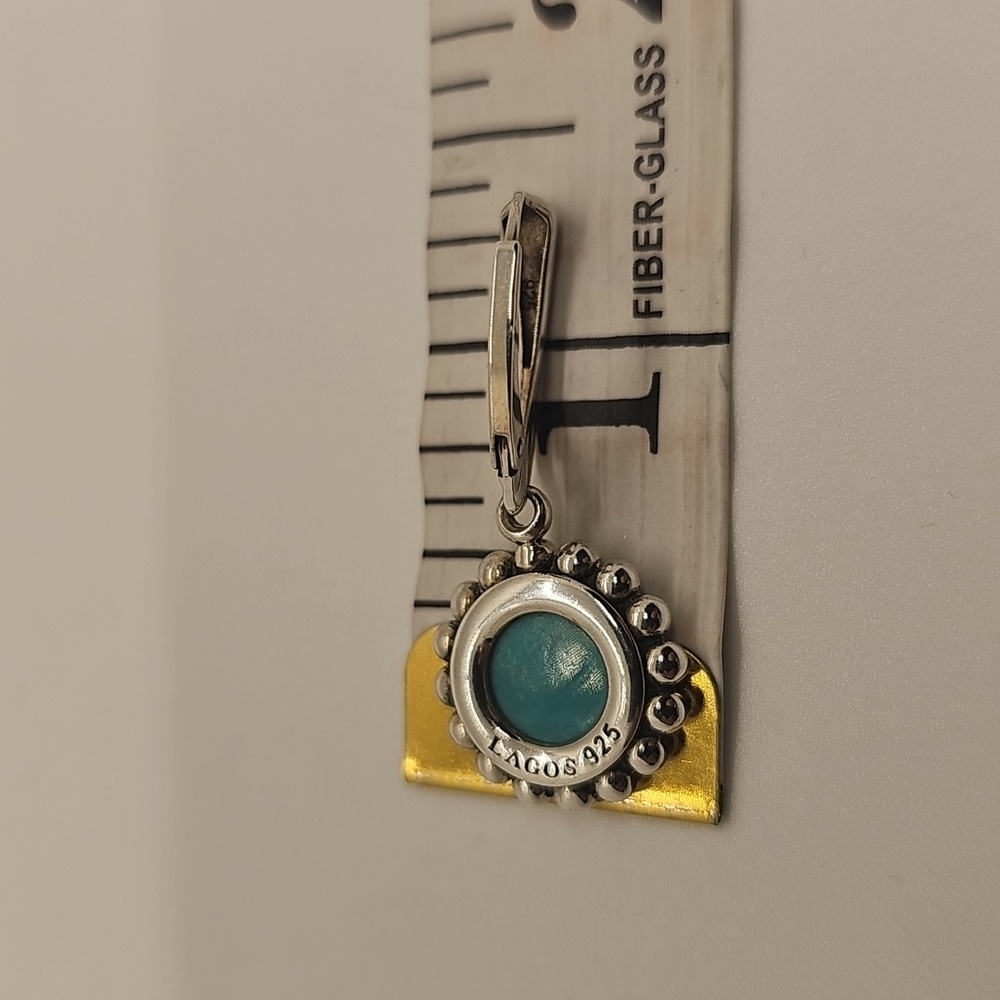 Lagos Turquoise Small Maya Drop Earrings - Picture 5 of 6